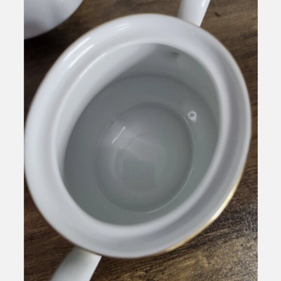 MIKASA Charisma Gray L9049 Creamer and Sugar Bowl w/Lid Floral Gold Trim Japan - Picture 6 of 14